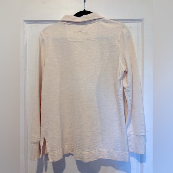 L.L. Bean Cream Tunic Top - Picture 2 of 5